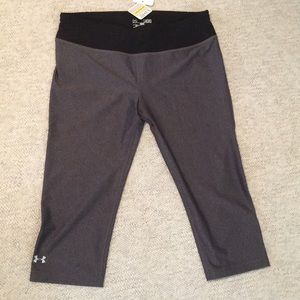 Under Armour Gray and Black Compression Leggings